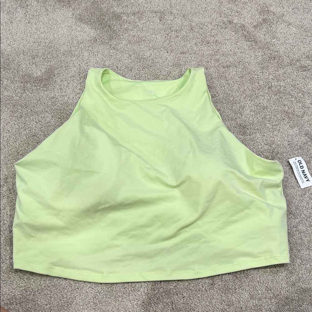 Brand new with tags. Cropped, Neon green active top. Size XXL